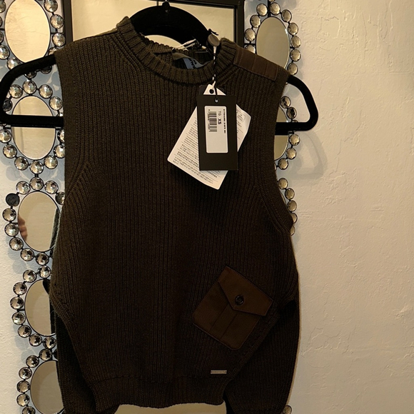 DSQUARED2 Sweaters - DSQUARED2 Dark Green Sweater Vest NWT